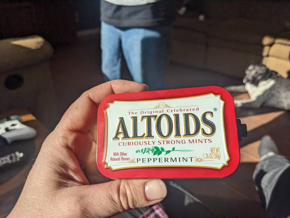 Portable Mint Tin Amp and Speaker for Electric Guitar- Altoids Red/Black handmade gifts for musicians FREE SHIPPING