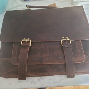 18 Inch Large Retro Full Grain Genuine Hunter Leather Laptop - Etsy