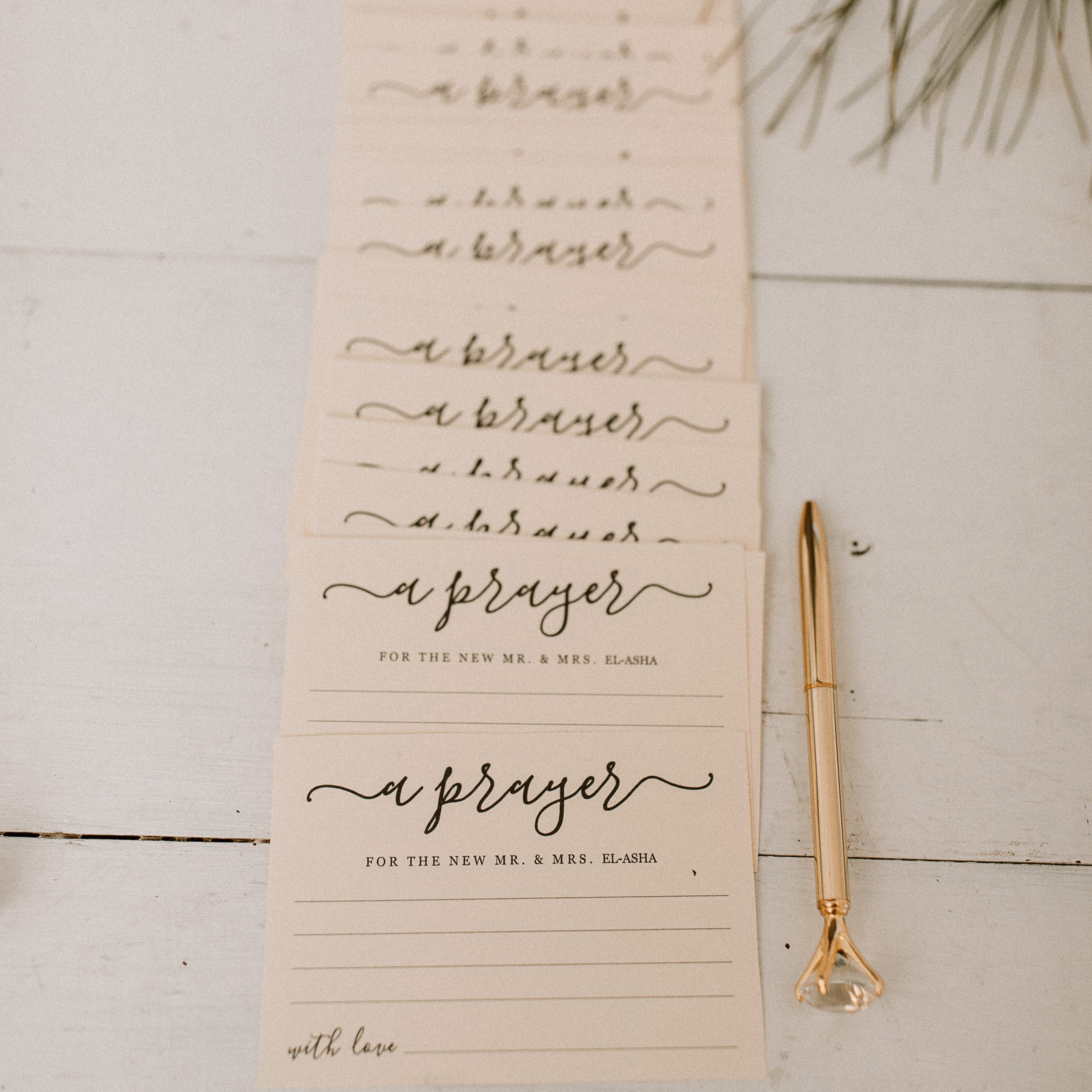 Printable Wedding Prayer Card Template - Prayers for the Bride and