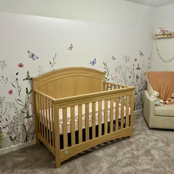 Wildflower Field Floral Peel and Stick Wall Mural - Flowers Meadow ...