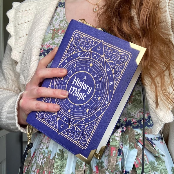 A History of Magic Book Bag, Wizard Book Purse, Spell Book Crossbody ...