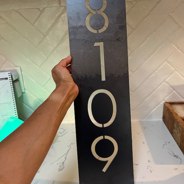 Congress Modern House Numbers - Custom Number Sign, Metal House Numbers ...
