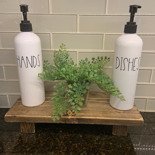 Rustic Wood Riser | Farmhouse Riser | Plant Stand | Tabletop Riser ...