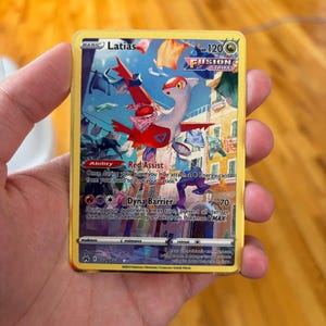 Latias Galarian Gallery Full Art Gold Metal Pokemon Card Crown Zenith - Etsy
