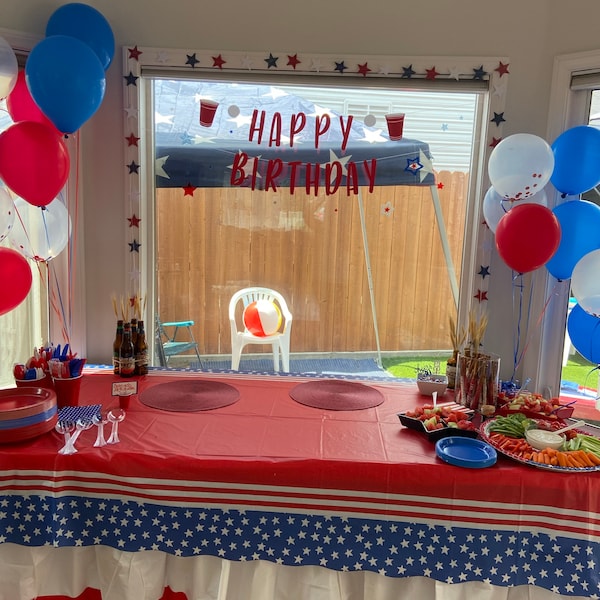 Beer Pong Banner, Beer Pong Garland, Beer Pong Birthday, Beer Pong