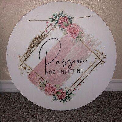 Your Actual Logo Round Booth Vendor Signage Simply Flawless Small ...