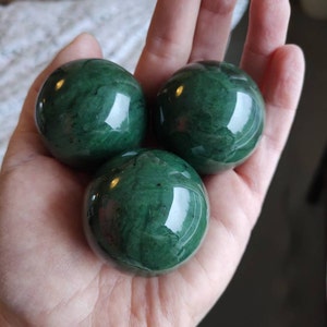 Canadian Nephrite Jade Spheres - Multiple Sizes, Sold Indivudially