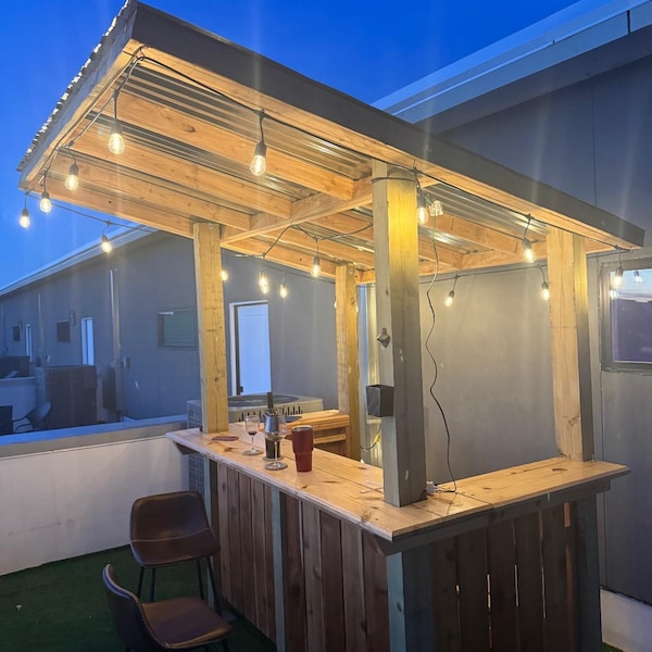 Outdoor Bar Plan With Roof, PDF Download - Etsy