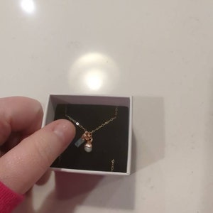 Customer photo from Emily, Personalized Dainty Raw Gemstone Birthstone Necklace