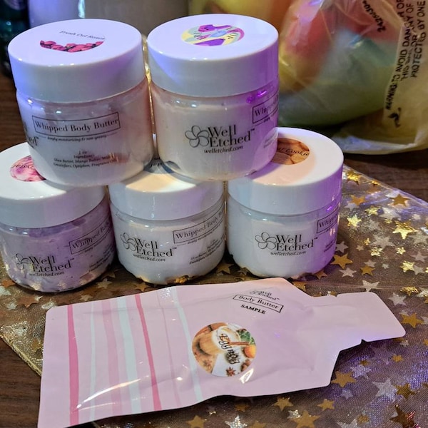 True Sample Set NEW Larger Jars Minis TRUE SAMPLES Whipped Body Butter Non-greasy ...