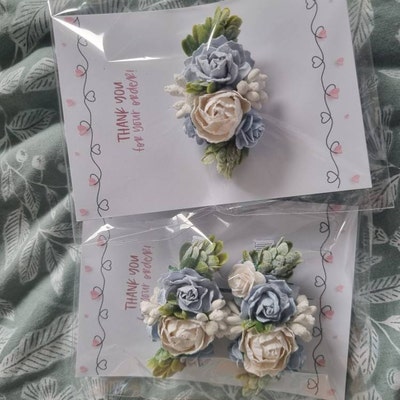 Embroidered Narrow Headband - Floral Sage main image 1