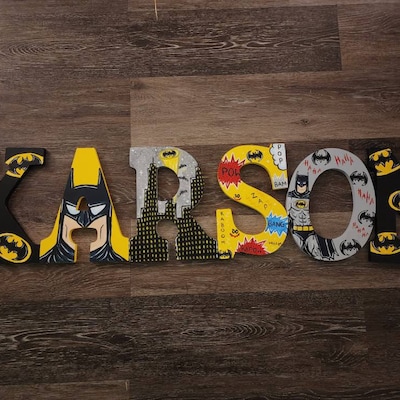 Hand Painted Batman Letters PER LETTER - Etsy