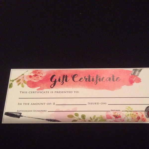 Printable Makeup Gift Certificate, Fillable Template, Mary Kay Coupon ...
