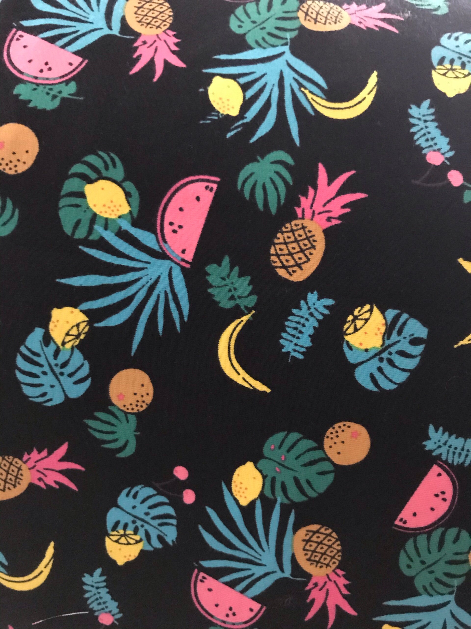 Pineapple Cotton Jersey fabric - Stretch jersey fabric children ...