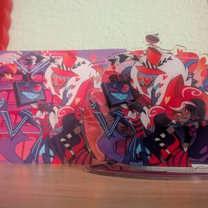 Vees Acrylic Standee Hazbin Hotel Valentino Vox Velvette Standees