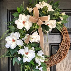 Wreaths for Front Door Magnolia Wreath Spring Wreath Summer | Etsy