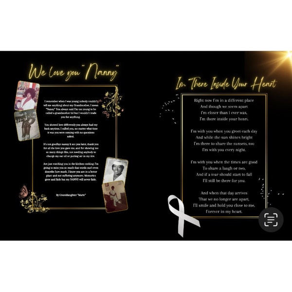 Dad Memorial Poem Printable, Celebration of Life, Funeral Remembrance ...