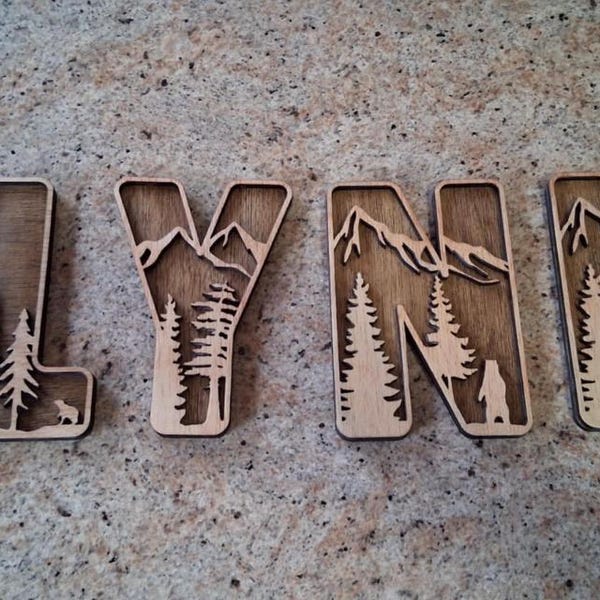 Custom Bear Christmas Decoration Personalized Wooden Bear Puzzle Ornament - Custom Family Name Christmas Decorations Family Gift Idea