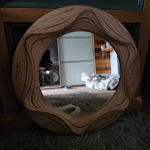 Bronze Organic Wall Mirror – Warm Sculptural Accent for Entryway, Bedroom or Living Room, Modern Handmade Statement Mirror