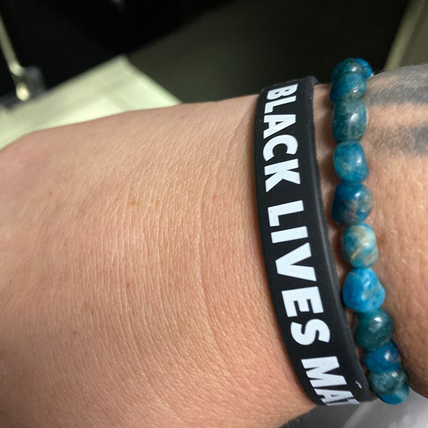 Black Lives Matter Silicone Wristband Black Bracelets & Bangles Silicona Pulseira, 100/pack main image 0