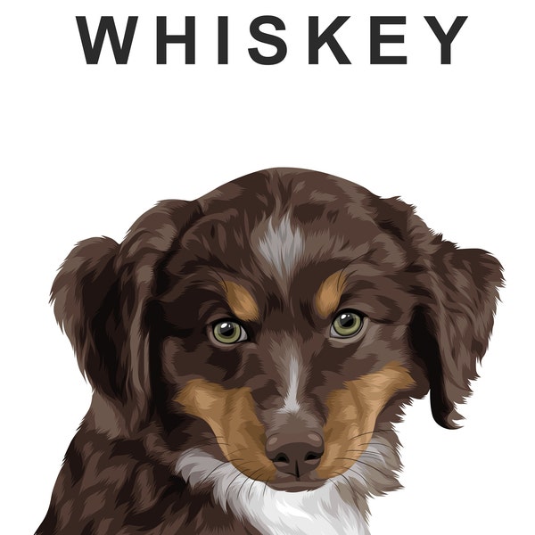 Turn Dog Into Cartoon Digital Gift Pet Lovers for Dogs Cats Drawing