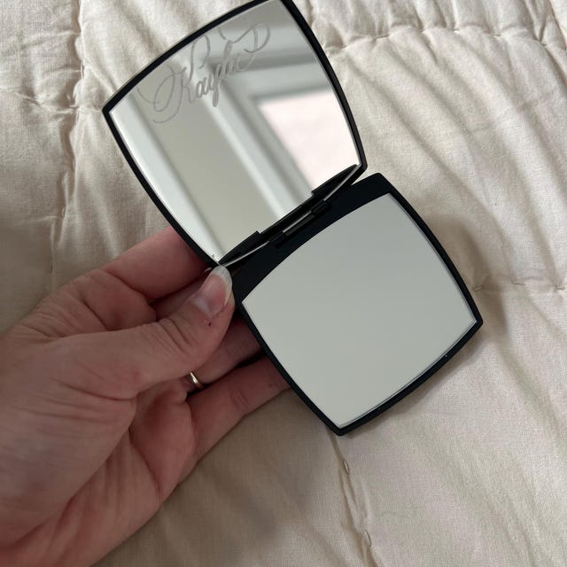 Calligraphy Engraved Compact Mirror | Personalized Gifts | Bridesmaids | Bachelorette | Place Cards | Mother's Day