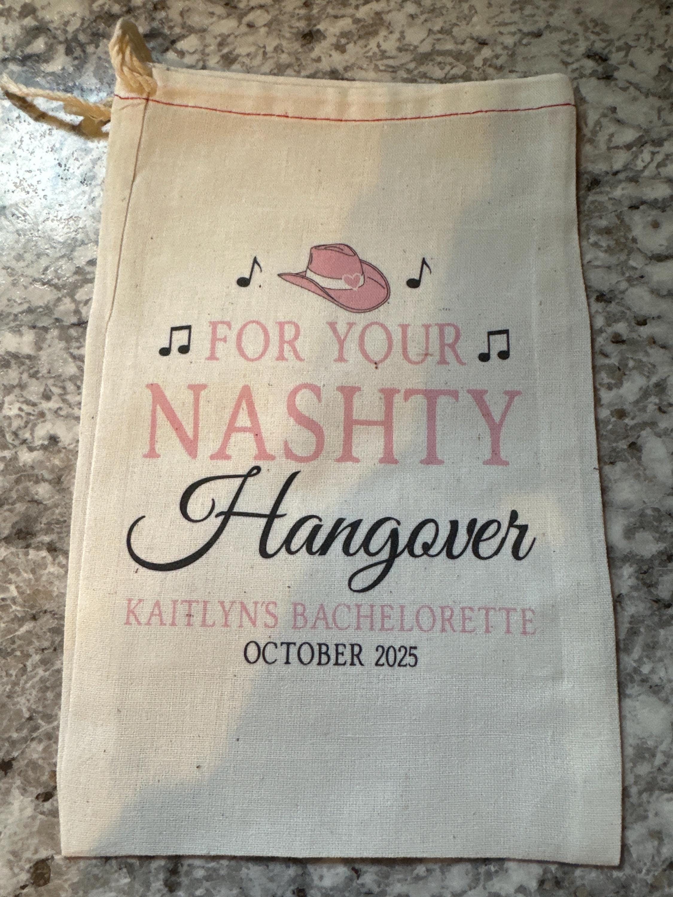 Nashville Bachelorette Hangover Kit, Nashville Birthday Recovery Kit Gastgeschenktüten, Nashty Nash Bash Survival Geschenktüten, Nashelorette Gastgeschenke
