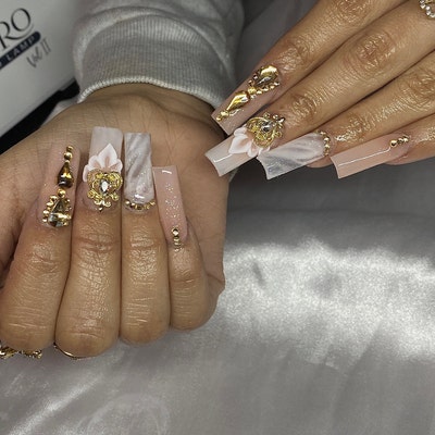 XXS Almond Stiletto Full Soft Gel Coverage Nail Tips - Etsy