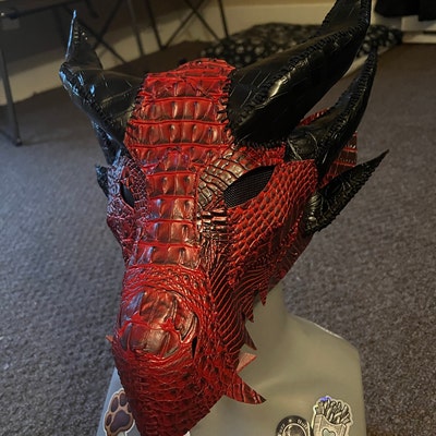 PDF Pattern Leather Dragon Mask - Etsy