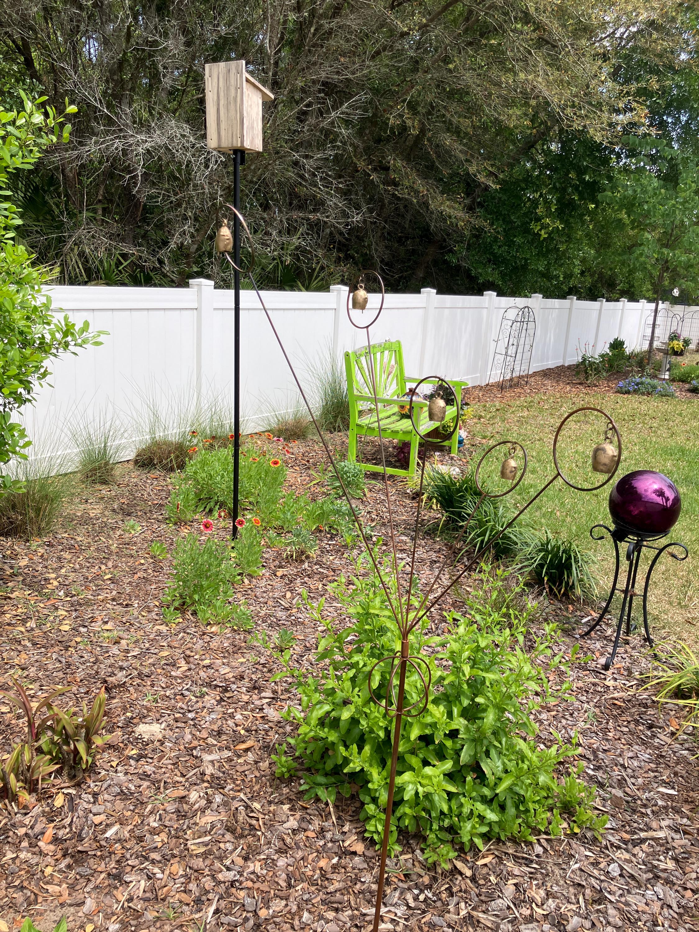 Bells Garden Stake - Happy Gardens | Garden Stakes | Gardening Decor | Gardening Gifts | Yard Art | Yard Decor | Outdoor Decor | Metal Art