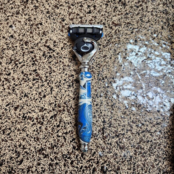 Handcrafted Double Edge Razor and Stand, Razor Handle, Shaving Handle ...