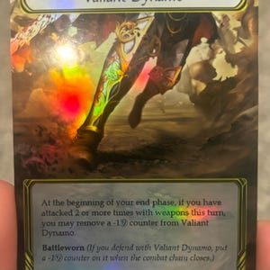 Valiant Dynamo - Equipment Proxy Alter - Flesh and Blood TCG - Etsy