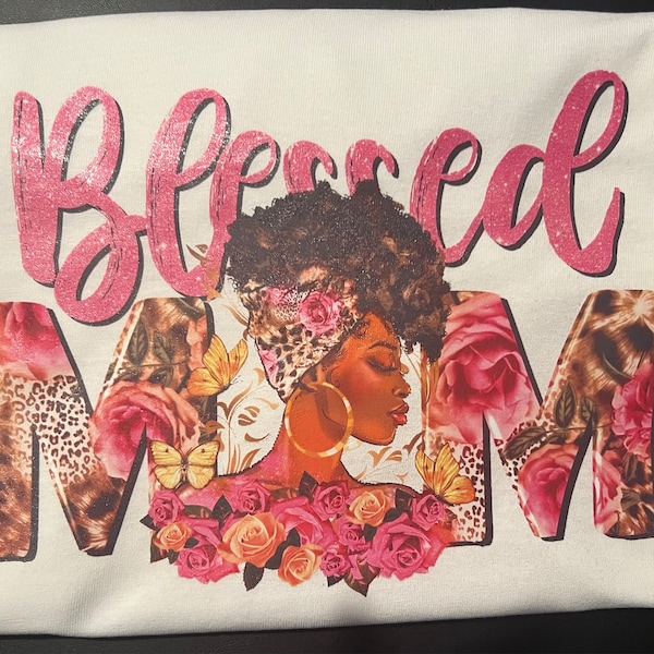 Mom & Me Black Blessed Embroidery Top main image 0