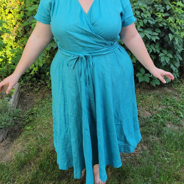chinese dress ladies 2337 Linen Sundress Amethyst-P