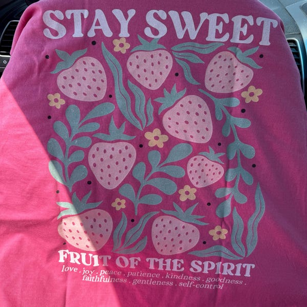 Boho Christian Strawberry Shirt Fruits of the Spirit Bible Verse Shirt ...