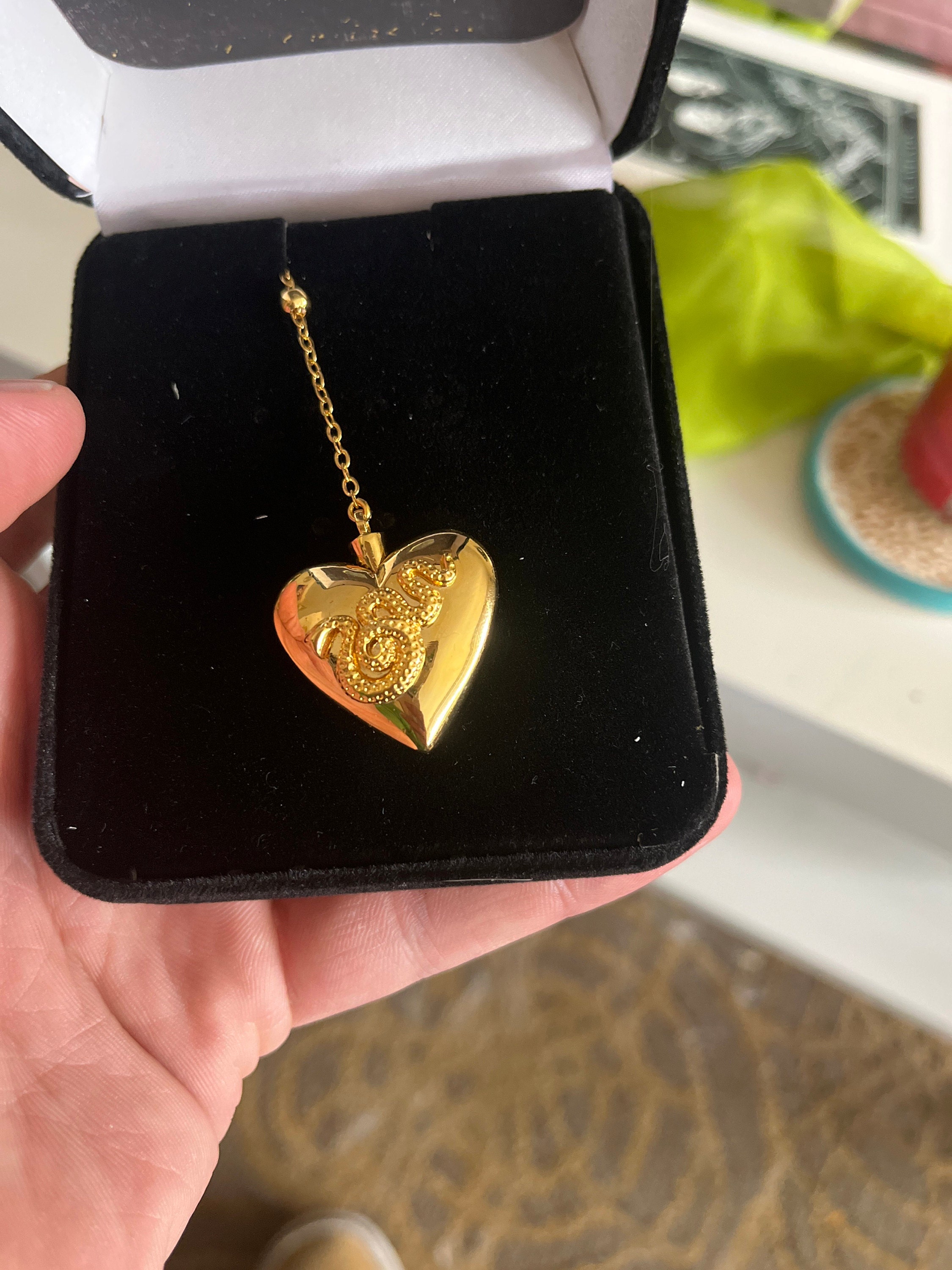 Rosary Emerald Heart Necklace