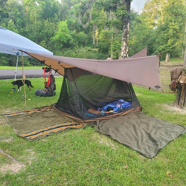Artisanal Bushcraft Oilskin Tarp- Handmade Waxed Cotton