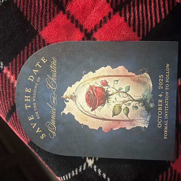 Beauty And The Beast Save The Date Cards