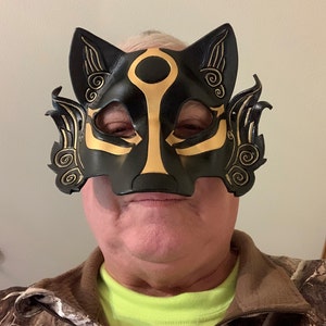 MADE TO ORDER Okami Wolf Leather Mask: Japanese Cosplay Costume - Etsy