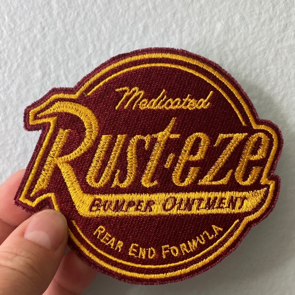 Rust-eze Logo From Disney & Pixar Cars Movie Fully Embroidered Sew-on ...