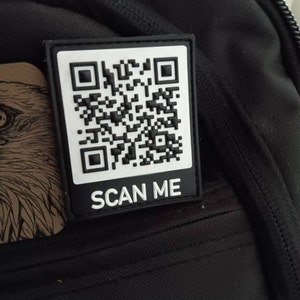 Rick Roll QR Code Meme Funny PVC Morale Patch
