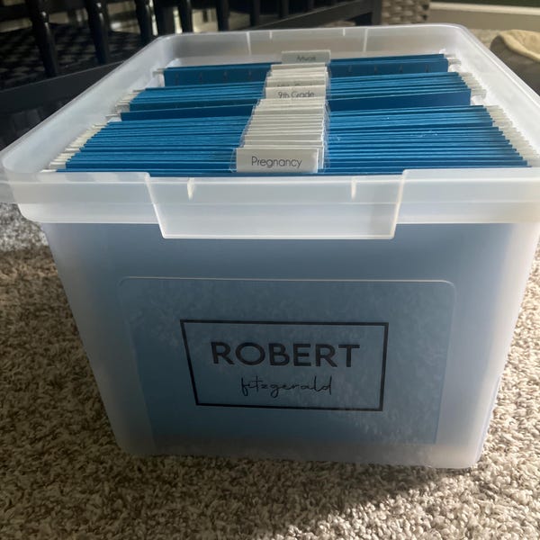 Precut File Cabinet Labels: Home Filing System, Cardstock or Sticker - Etsy