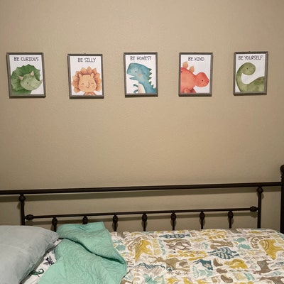 Dinosaur Print Set Dino Nursery Wall Art Kids Room Decor - Etsy UK