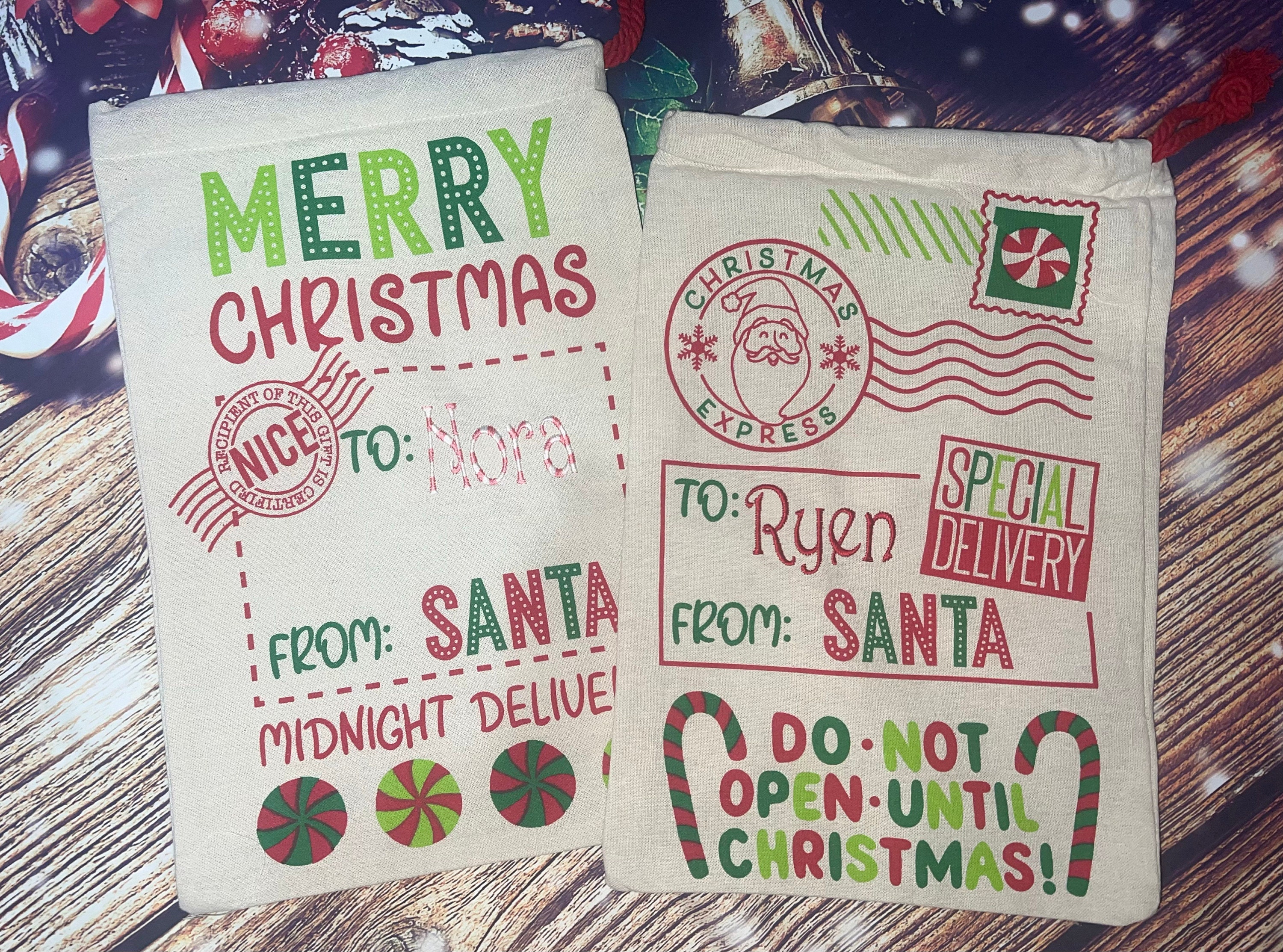 Customer photo for Santa Express - Embroidery font