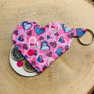 Sweetheart Coin Purse SVG Valentine Keychain Coinpurse - Etsy