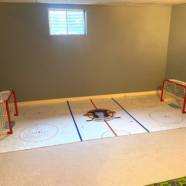 Ice Hockey Rink Rug, Personalized Team Rug, Ice Hockey Rug, Team Logo ...