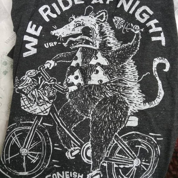 We Ride at Night // Adult Crew T-shirt - Etsy