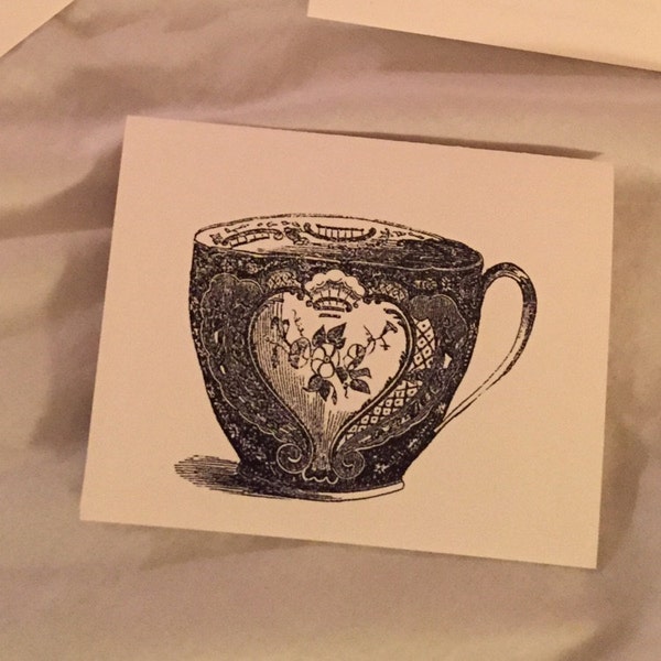 Teacup Note Cards Stationery Set of 10 Cards With Matching Envelopes - Etsy