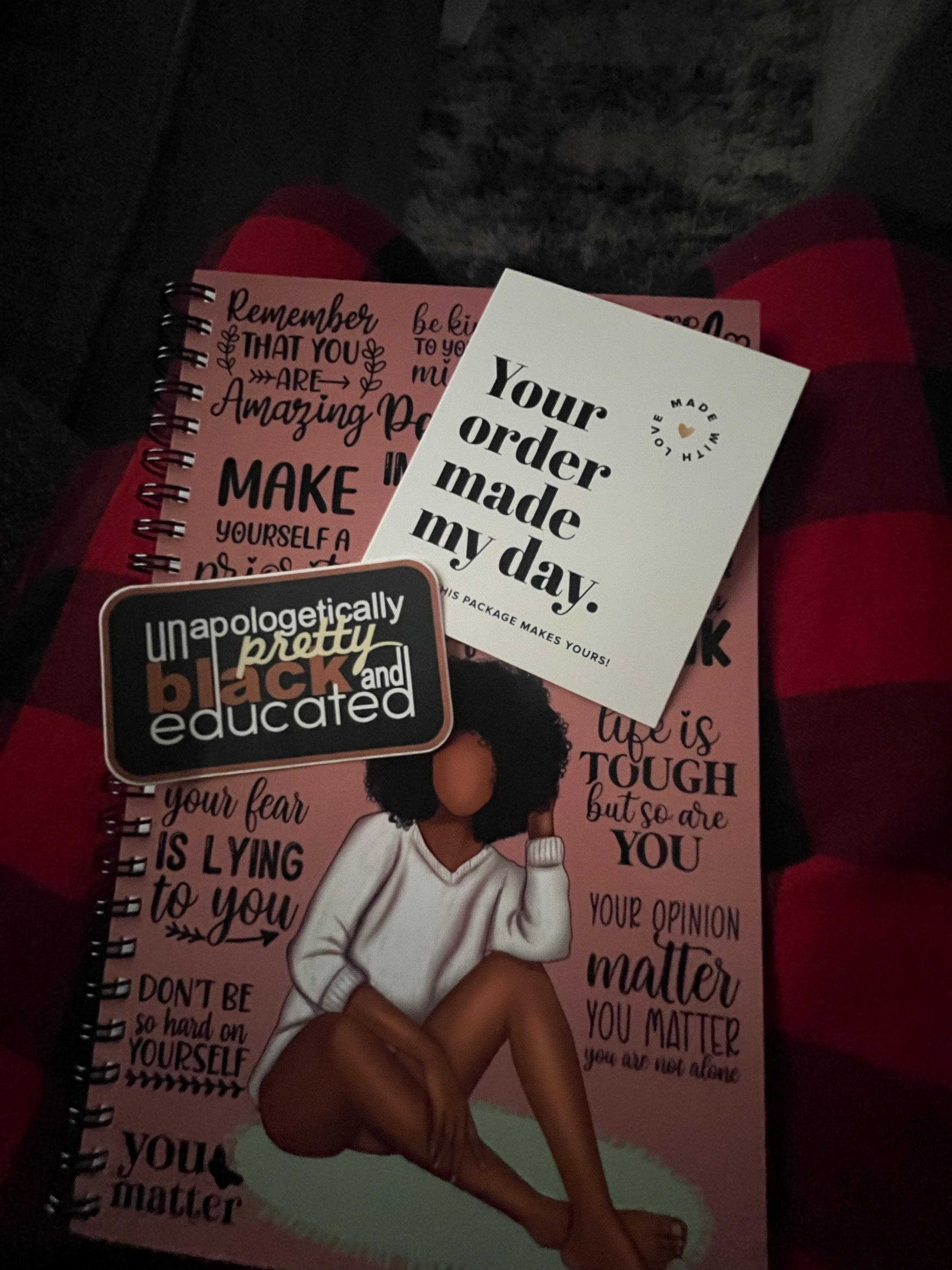 Self-Care Manifest Spiral Journal, Gift for a Black Woman Owned, Self-Love Gifts for Her, Daily Affirmations, Journaling, Black Owned Shop