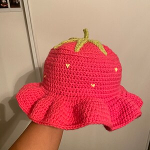 strawberry bucket hat